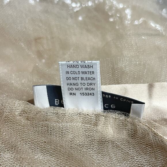 Tiered Tulle Ruffle Sheer Skirt with Tie Front Size L Cream Coquette Costume NWT - Picture 11 of 13